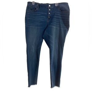a.n.a High-Rise Jeggings Size 18W Worn 1X. EUC full button up jeans